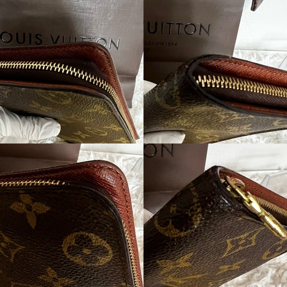 Authentic Vintage Louis Vuitton Monogram Zip Around Wallet GUC with Dust … - Picture 9 of 16